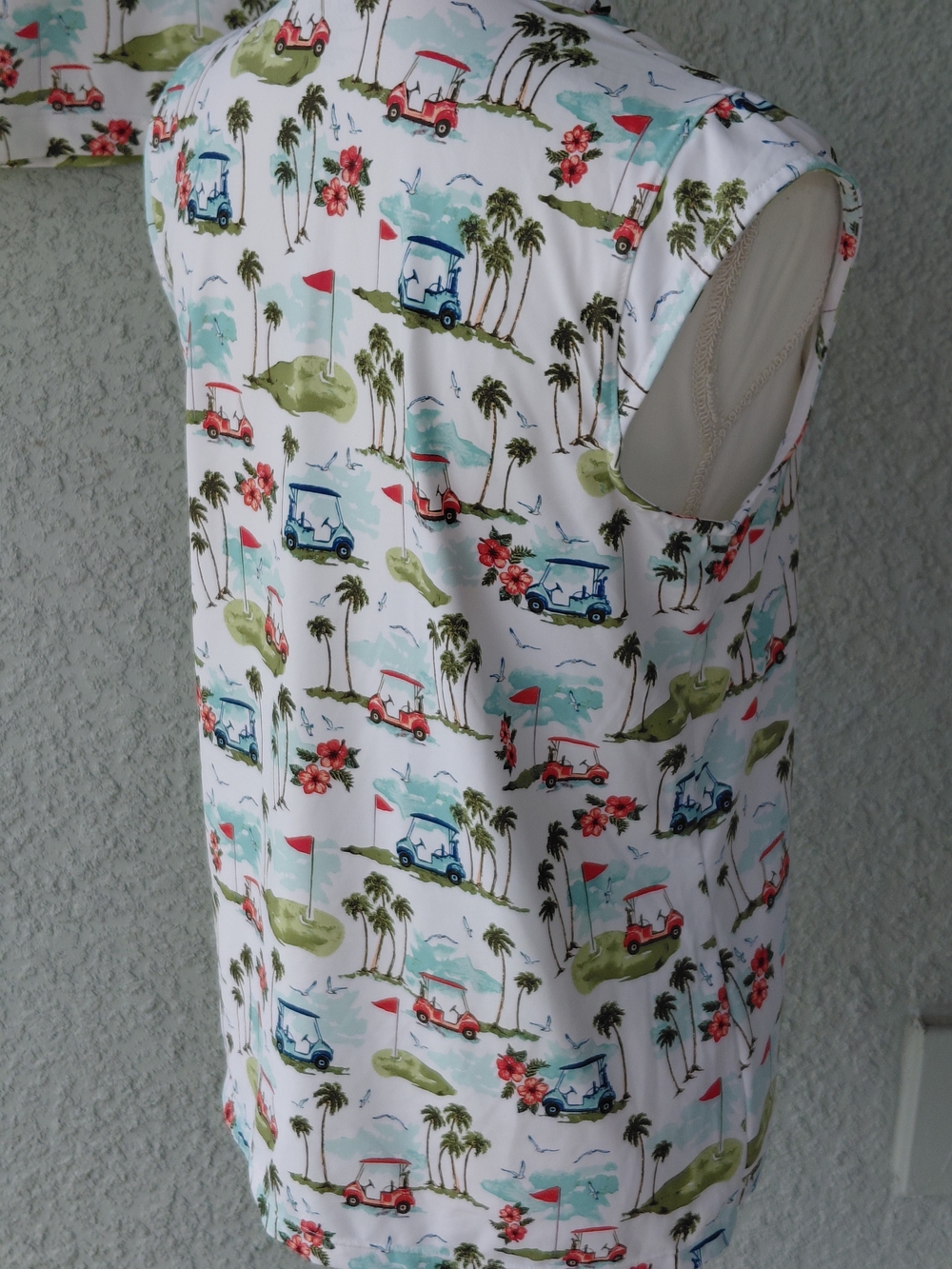 Coral Bay Golf 2 Piece Set PM Sleeveless Top & Skort Tropical Golf Cart Print UP - Picture 3 of 8